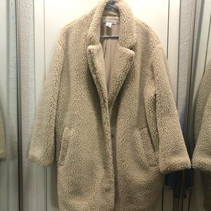 Beige teddy bear coat